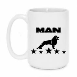 Чашка 420ml Man lion and stars - PrintSalon