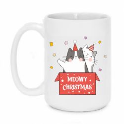 Чашка 420ml Meowy Christmas ( present box ) - PrintSalon