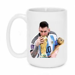 Чашка 420ml Месси целует кубок - PrintSalon