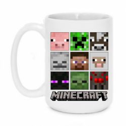 Чашка 420ml Minecraft character heads - PrintSalon