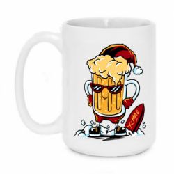 Чашка 420ml New Year's beer - PrintSalon