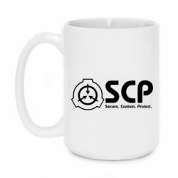 Чашка 420ml SCP logo text
