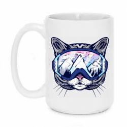 Чашка 420ml Snowboard Cat - PrintSalon