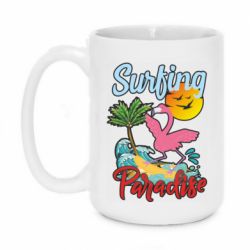 Чашка 420ml Surfing Paradise Flamingo - PrintSalon
