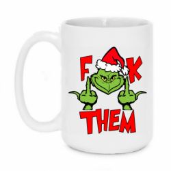 Чашка 420ml The grinch f*ck them - PrintSalon