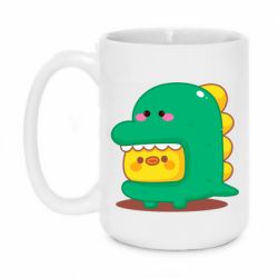 Чашка 420ml Уточка в костюме динозавра - PrintSalon