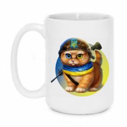 Чашка 420ml Военный котик - PrintSalon