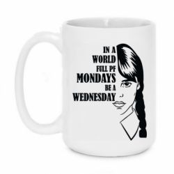 Чашка 420ml Wednesday girl - PrintSalon