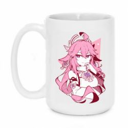Чашка 420ml Yae Miko portrait - PrintSalon