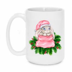 Чашка 420ml Заяц Новогодний - PrintSalon