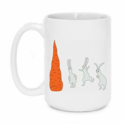 Чашка 420ml Зайцы возле морковки - PrintSalon