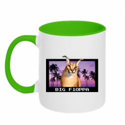 Чашка двухцветная 320ml Big Floppa - PrintSalon