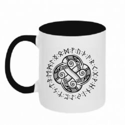 Чашка двухцветная 320ml Celtic Dragon and Runes - PrintSalon