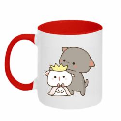 Чашка двухцветная 320ml Чиби котики - PrintSalon