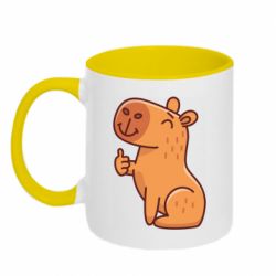 Чашка двухцветная 320ml Капибара лайк - PrintSalon