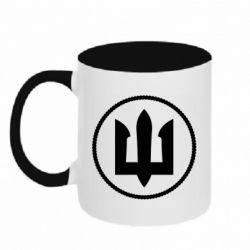 Чашка двухцветная 320ml Нарукавный Знак Морской Пехоти Украины