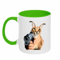 Чашка двухцветная 320ml Шлепа с пистолетом - PrintSalon