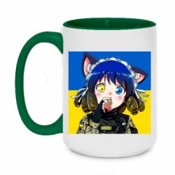 Чашка двухцветная 420ml Аниме Украина - PrintSalon