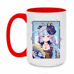 Чашка двухцветная 420ml Аяка в рамке - PrintSalon