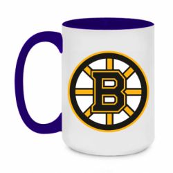 Чашка двокольорова велика Boston Bruins logo