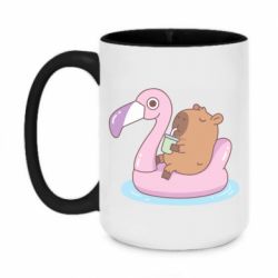 Чашка двухцветная 420ml Capybara Chilling - PrintSalon