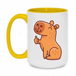 Чашка двухцветная 420ml Капибара лайк - PrintSalon