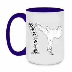 Чашка двокольорова велика Карате удар