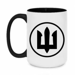 Чашка двухцветная 420ml Нарукавный Знак Морской Пехоти Украины