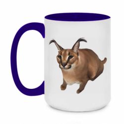 Чашка двухцветная 420ml Шлепа кот - PrintSalon