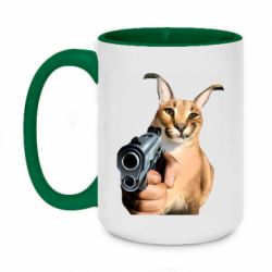 Чашка двухцветная 420ml Шлепа с пистолетом - PrintSalon