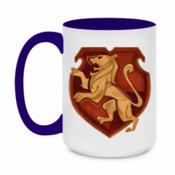 Чашка двухцветная 420ml Cтарая эмблема Гриффиндор - PrintSalon