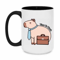 Чашка двокольорова велика Time To Work - PrintSalon