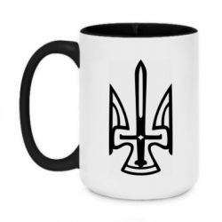 Чашка двухцветная 420ml Тризуб. - PrintSalon