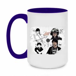 Чашка двокольорова велика Уенздей Аддамс - PrintSalon