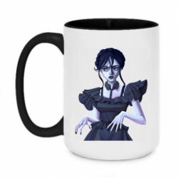 Чашка двухцветная 420ml Венздей арт - PrintSalon