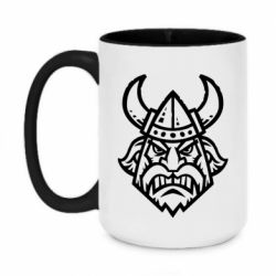 Чашка двухцветная 420ml Викинг в Шлеме - PrintSalon