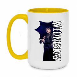Чашка двухцветная 420ml Wendesday Addams - PrintSalon