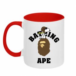 Чашка двухцветная 320ml A bathing ape peanuts - PrintSalon