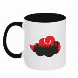 Чашка двухцветная 320ml Akatsuki Members Red Cloud - PrintSalon
