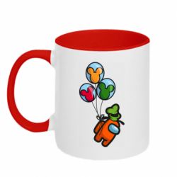 Чашка двухцветная 320ml Among Balloons - PrintSalon