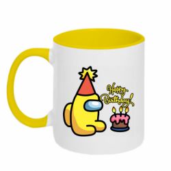 Чашка двокольорова Among Us Happy Birthday - PrintSalon