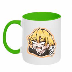Чашка двухцветная 320ml Angry Zenitsu Agatsuma - PrintSalon