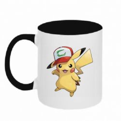 Чашка двухцветная 320ml Ash's hat Pikachu - PrintSalon