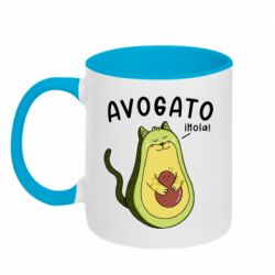 Чашка двухцветная 320ml Avogato Cat - PrintSalon