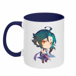 Чашка двухцветная 320ml Cute Chibi Xiao - PrintSalon