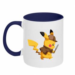 Чашка двокольорова Cute Detective Pikachu