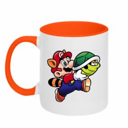 Чашка двухцветная 320ml Cute Mario with turtle - PrintSalon