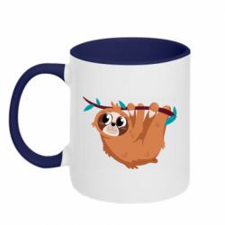 Чашка двухцветная 320ml Cute sloth - PrintSalon