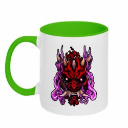 Чашка двухцветная 320ml Darth Maul Japanese mask - PrintSalon