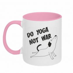 Чашка двокольорова Do yoga not war